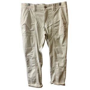 NWT White House Black Market WHBM Straight Crop Pant Cream/off-white 10S #10218